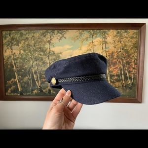 Blue Baker Boy Cap